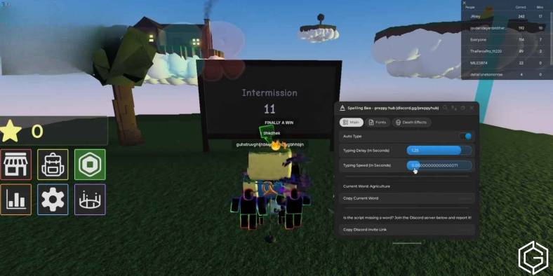 Using script in Spelling Bee