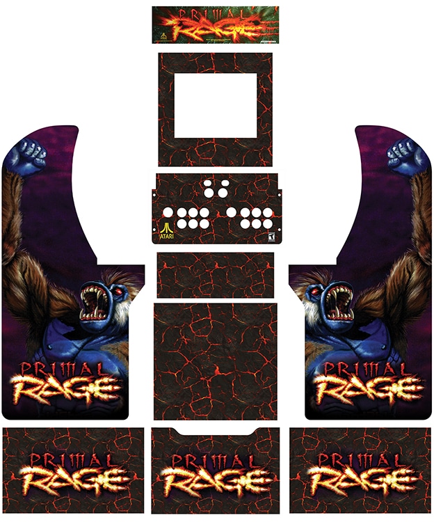 Primal Rage Arcade1UP Kit - GameOnGrafix