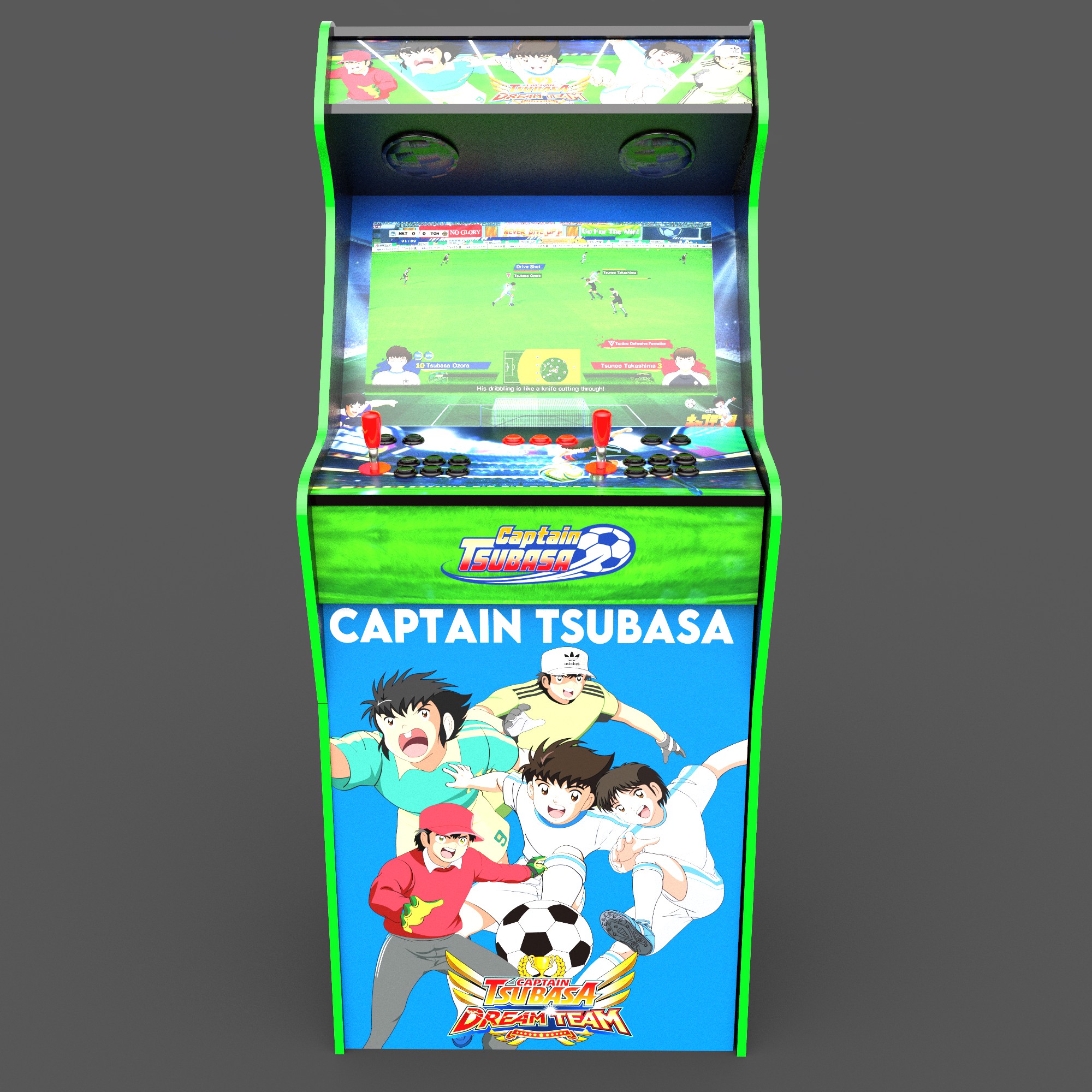 Captain Tsubasa 3/4 Micro Center Arcade Graphics - GameOnGrafix