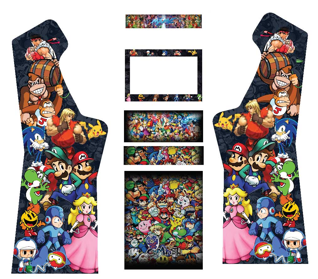 Multicade V3- 3/4 Micro Center Arcade Graphics - GameOnGrafix