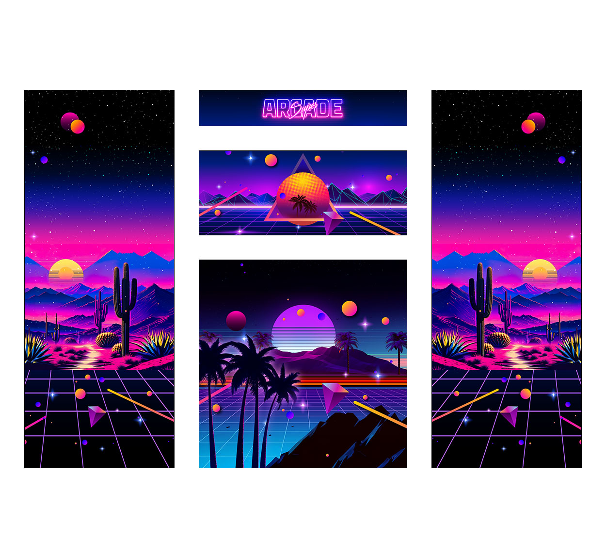 Synthwave: Oasis Side Art - GameOnGrafix