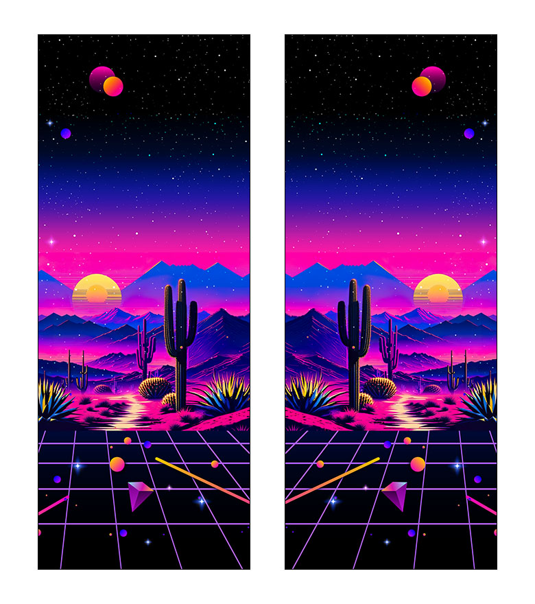 Synthwave: Oasis Side Art - GameOnGrafix