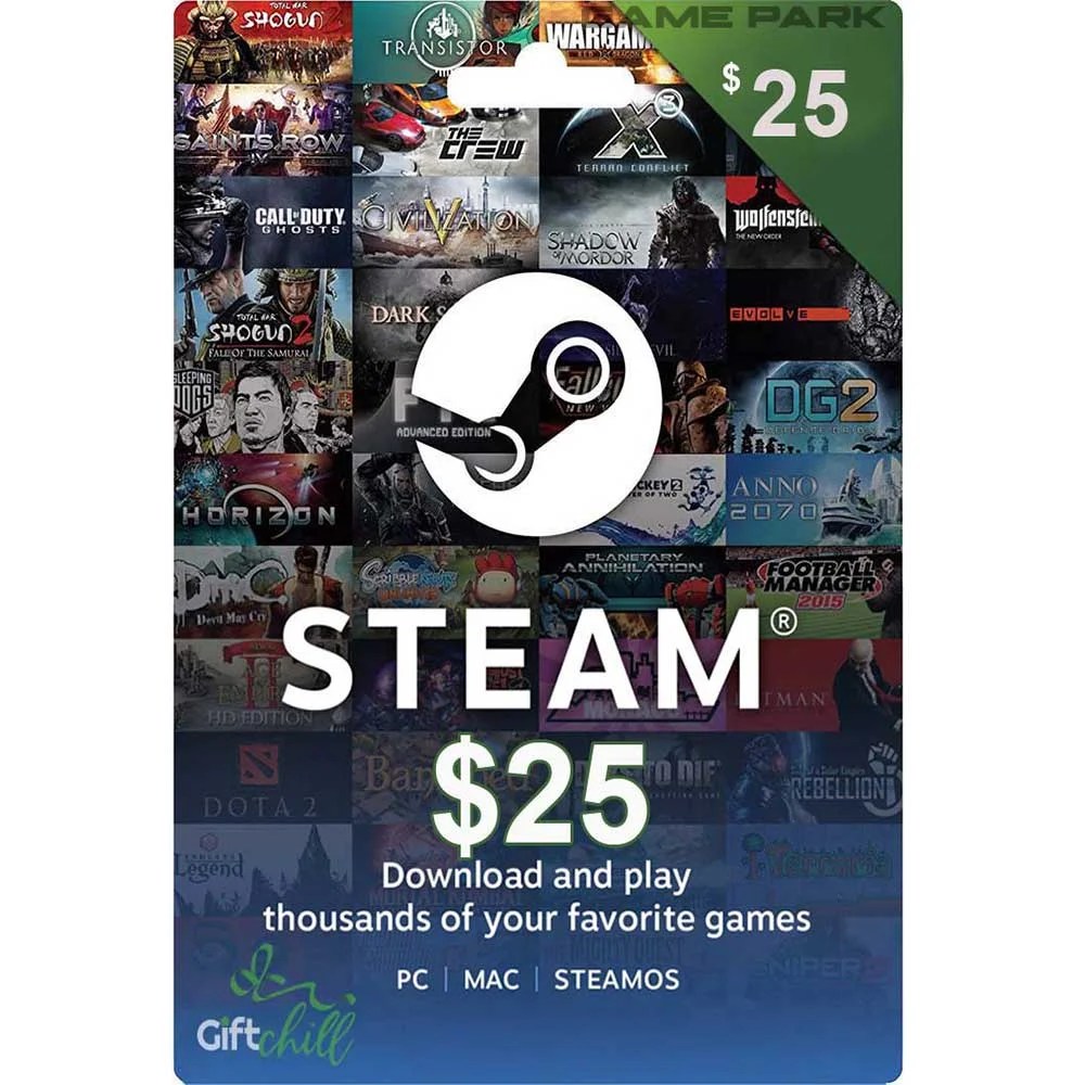 Steam Gift Card 25 USD Global Digital Code Game Park Steam Gift Card 25 Usd Global Digital Code.webp