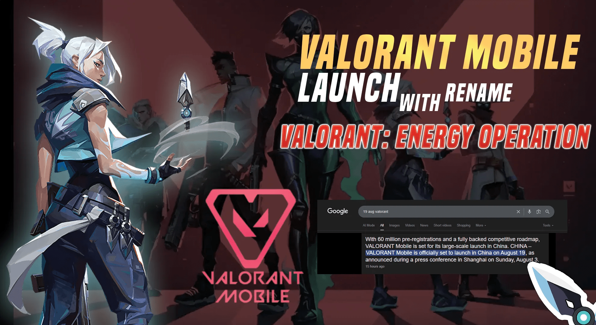 Valorant Mobile China Launch as Energy Operation Coming August 19
