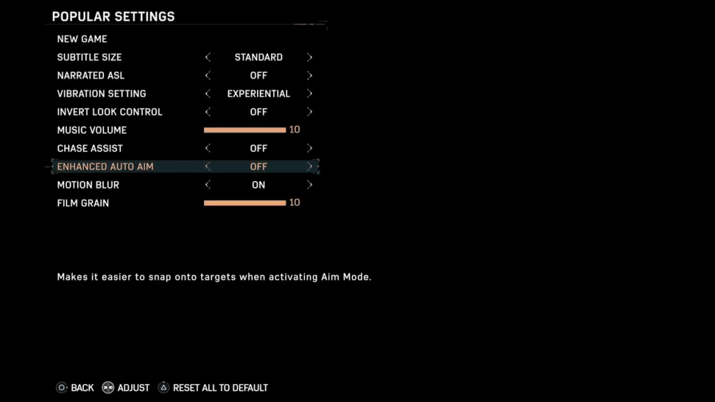 Spider-Man 2 - Popular Settings