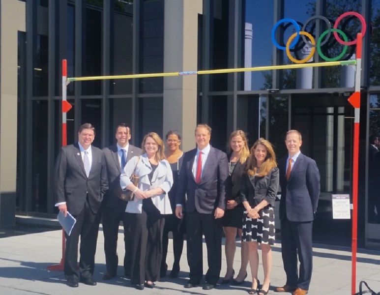 Boston 2024 Delegation visits Olympic Museum in Lausanne on May 26, 2015 (Photo: Boston 2024)
