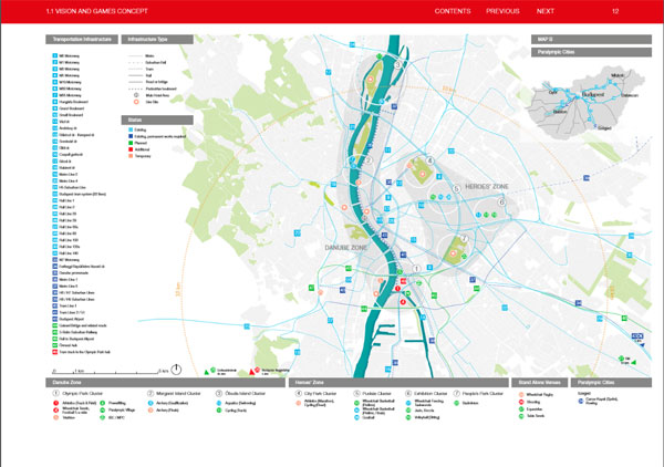 Budapest 2024 Venue Map (Bid Book Capture)