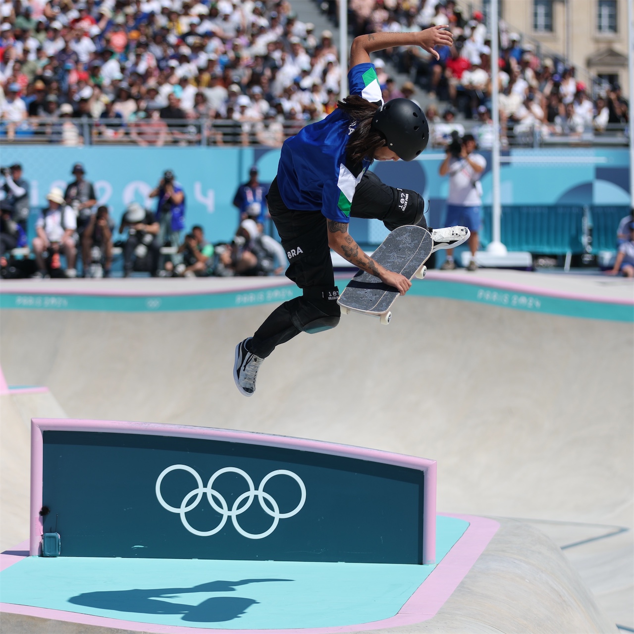 Women's skateboard park preliminaries in La Concorde at Paris 2024 Olympics August 6, 2024 ©Anil Mungal/GamesBids.com