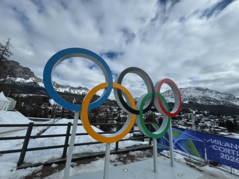 Olympic rings in Cortina d"Ampezzo (Photo: GamesBids/Anil Mungal)