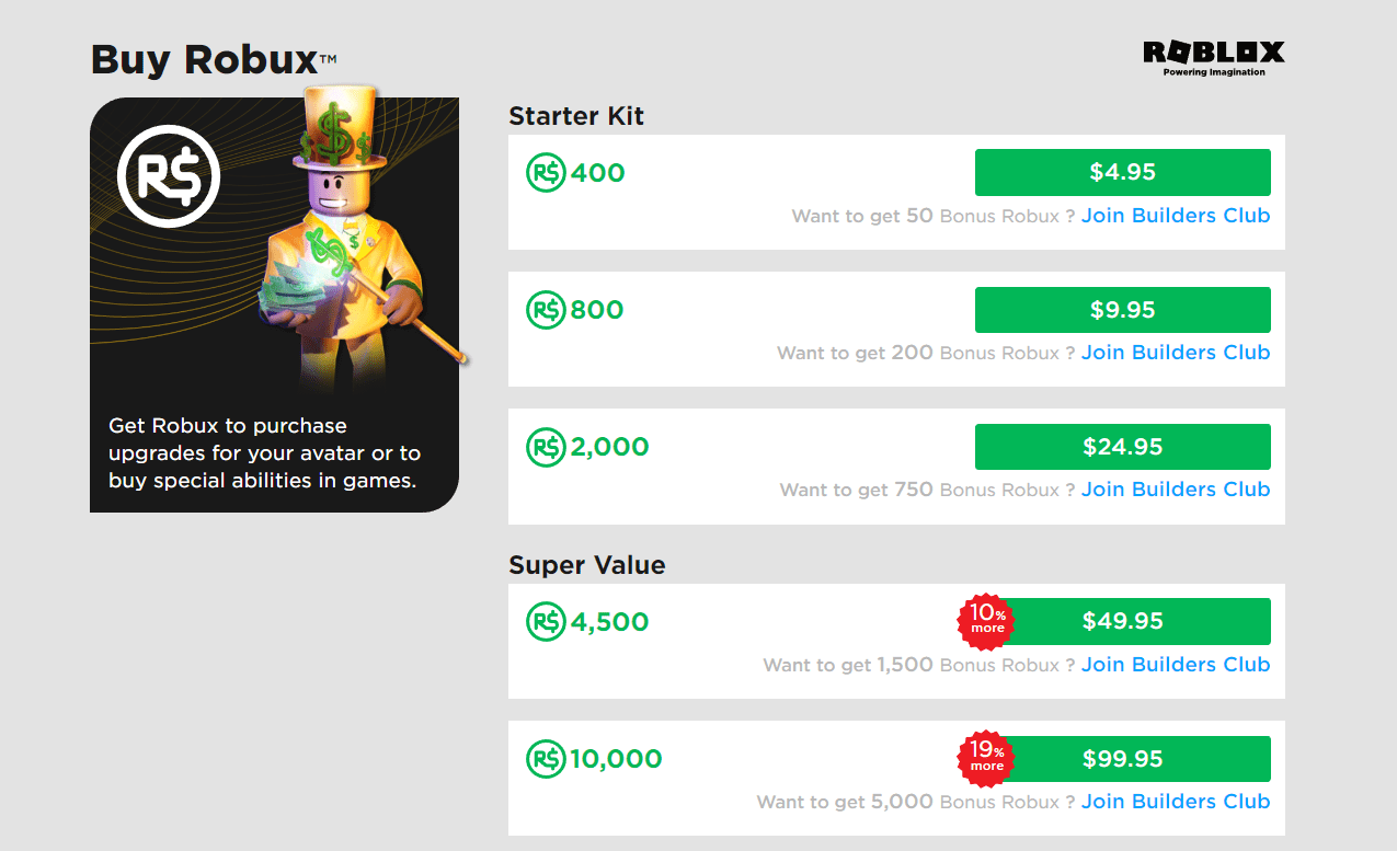 How Much Robux Is 25 Dollars In 2024 How To Get Upto 2 200 Robux For Free Robux Purchase Page Previous 
