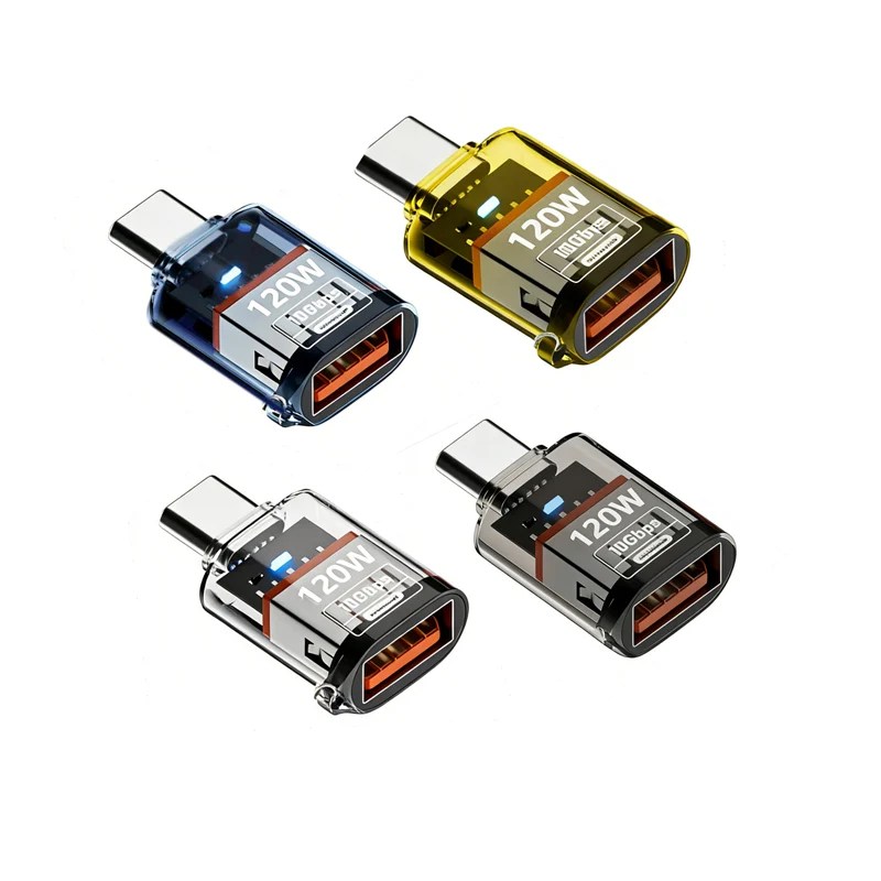 Type-C to USB OTG Converter Adapter (120W 10Gbps High-Speed) - One Random Color
