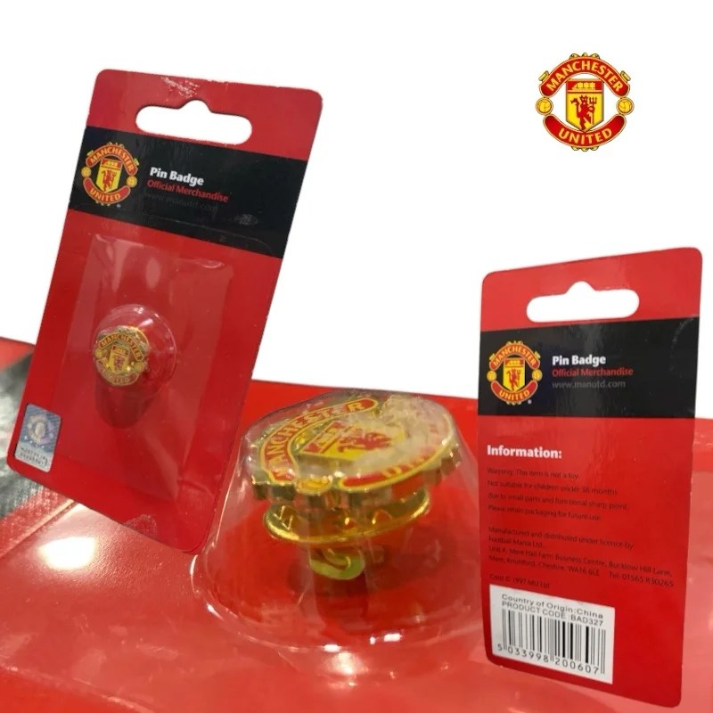 Manchester United Officially Licensed Pin Badge Sealed in Package