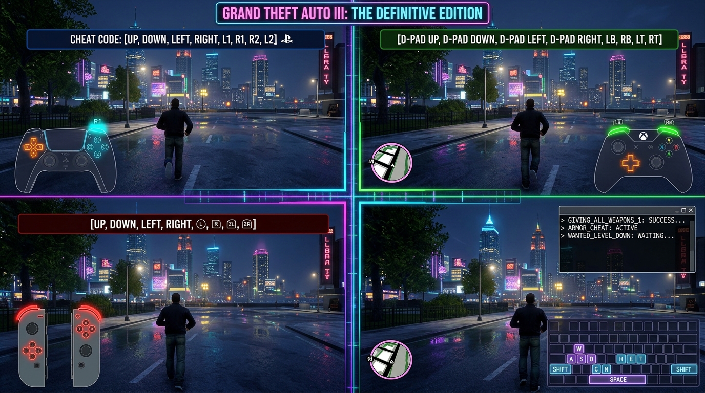Every Cheat Code For Grand Theft Auto 3 Definitive Edition Gta3 Cheat Codes All Platforms 