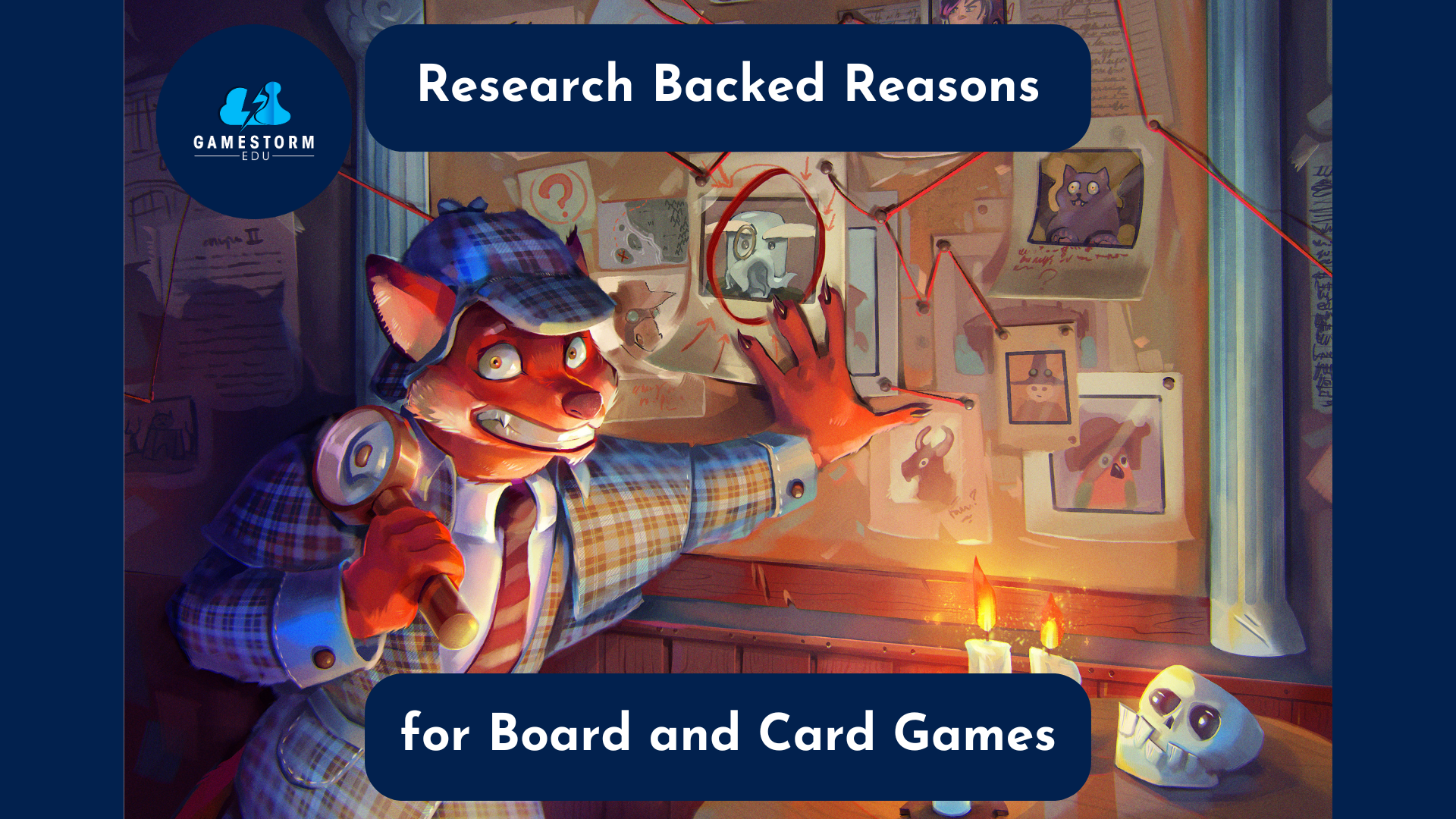 Cover for research practices for board and card games.