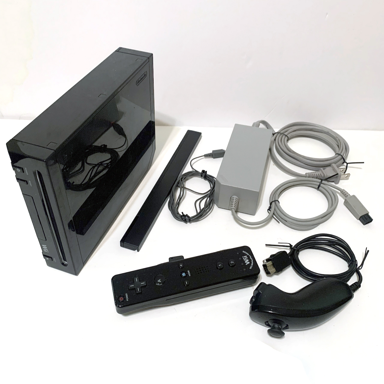 used品 wii 本体カセット 2本付き ブラック Nintendo Wii System - 2 Player AV Pack (Black) — Gametrog