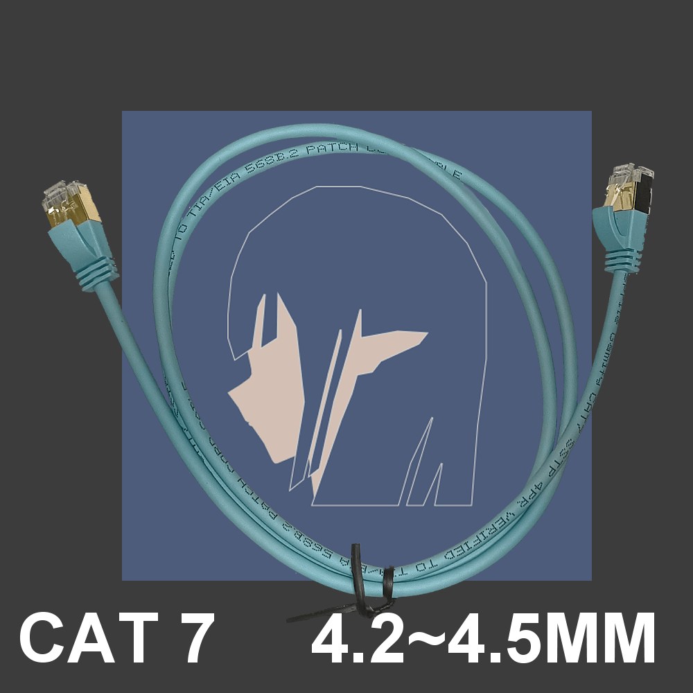 GAMiELFイーサネットケーブル(CAT7) 極細　直径4.2mm~4.5mm（三年間保証付き）