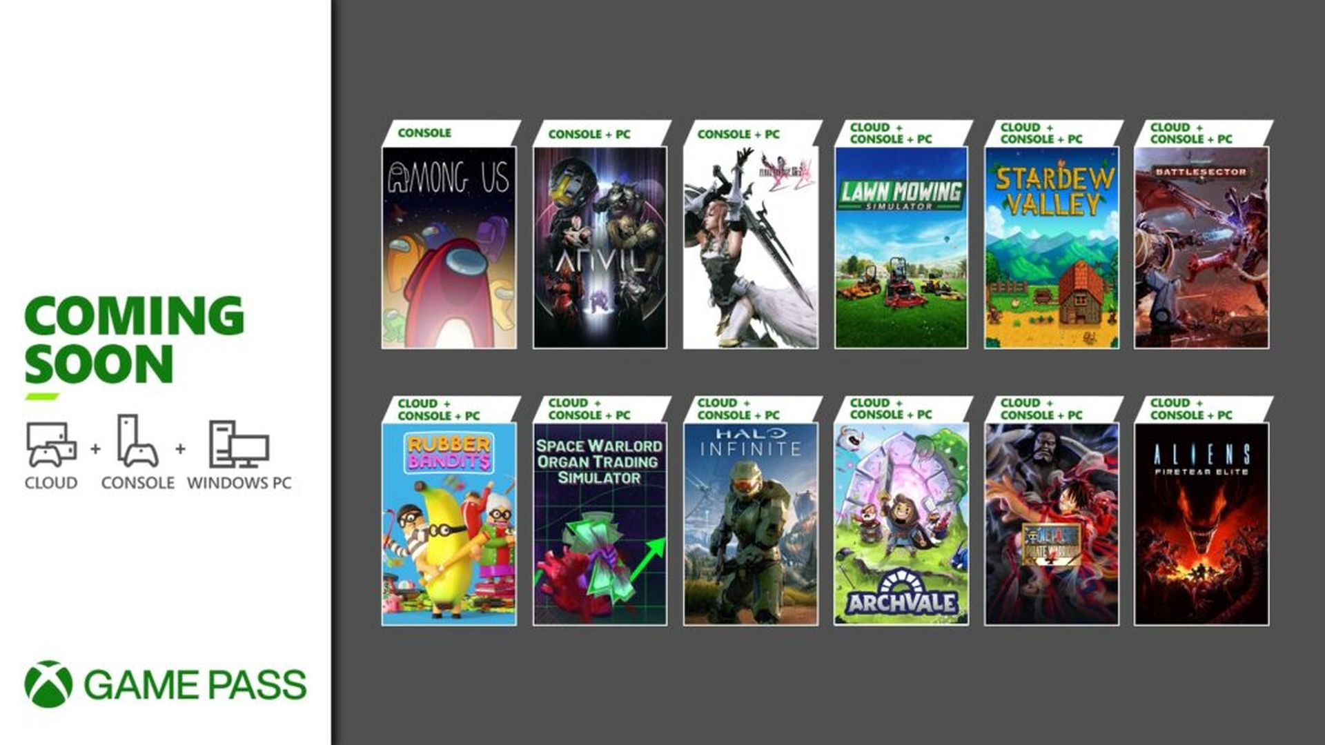 Halo Infinite Among Us Final Fantasy 13 2 And More Coming To Xbox Xbox Game Pass December 2021 01 