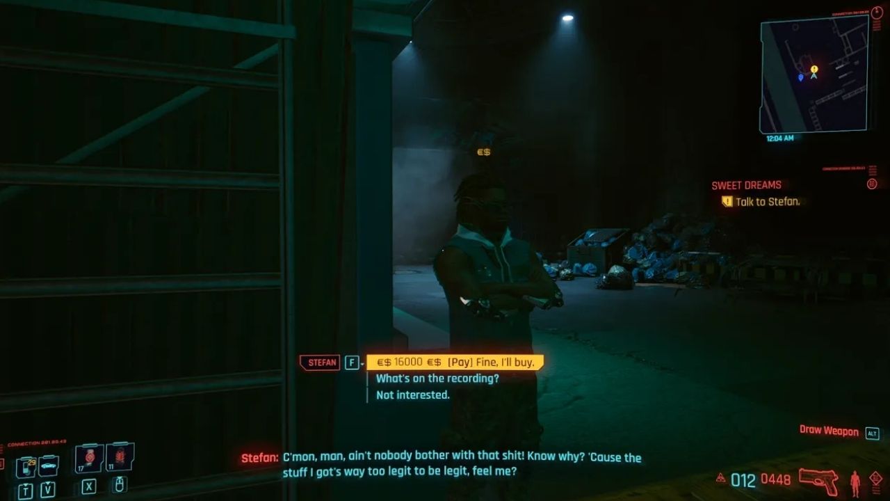Cyberpunk 2077 Sweet Dreams Escape Scav Hideout 
