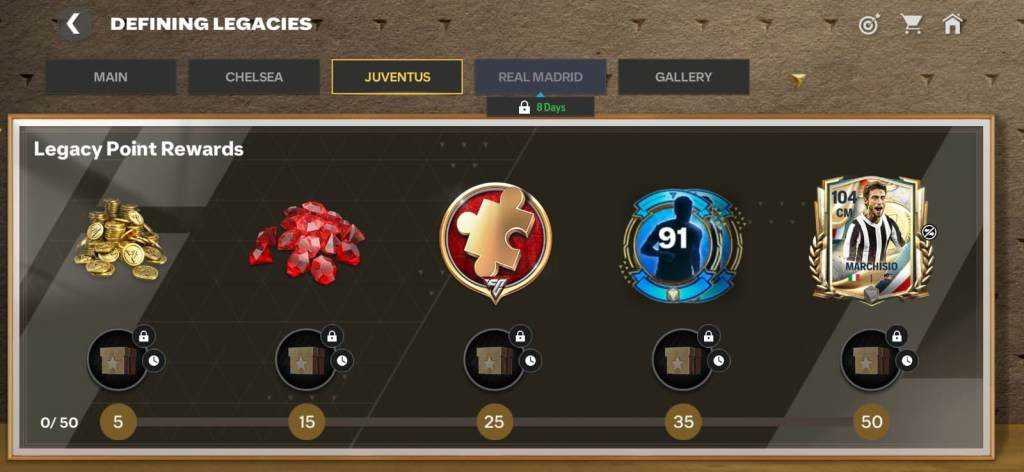 FC Mobile Defining Legacies Rewards, FC Mobile Defining Legacies