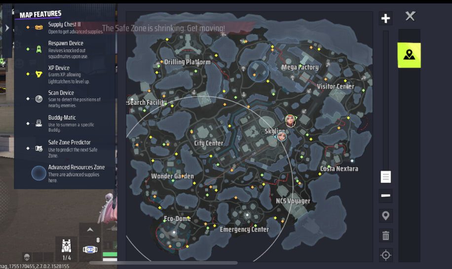 Map of Nextara in Farlight 84