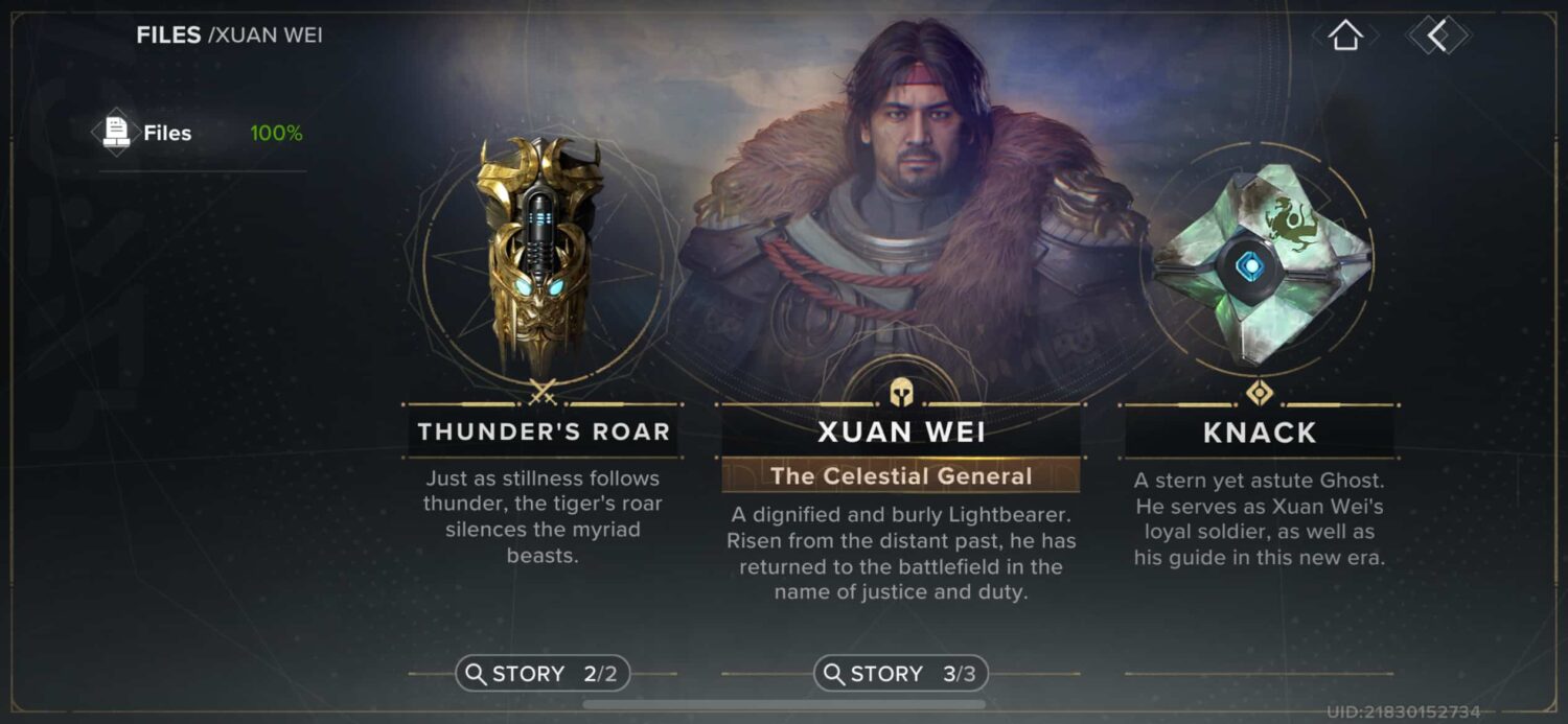 Xuan Wei in Destiny: Rising