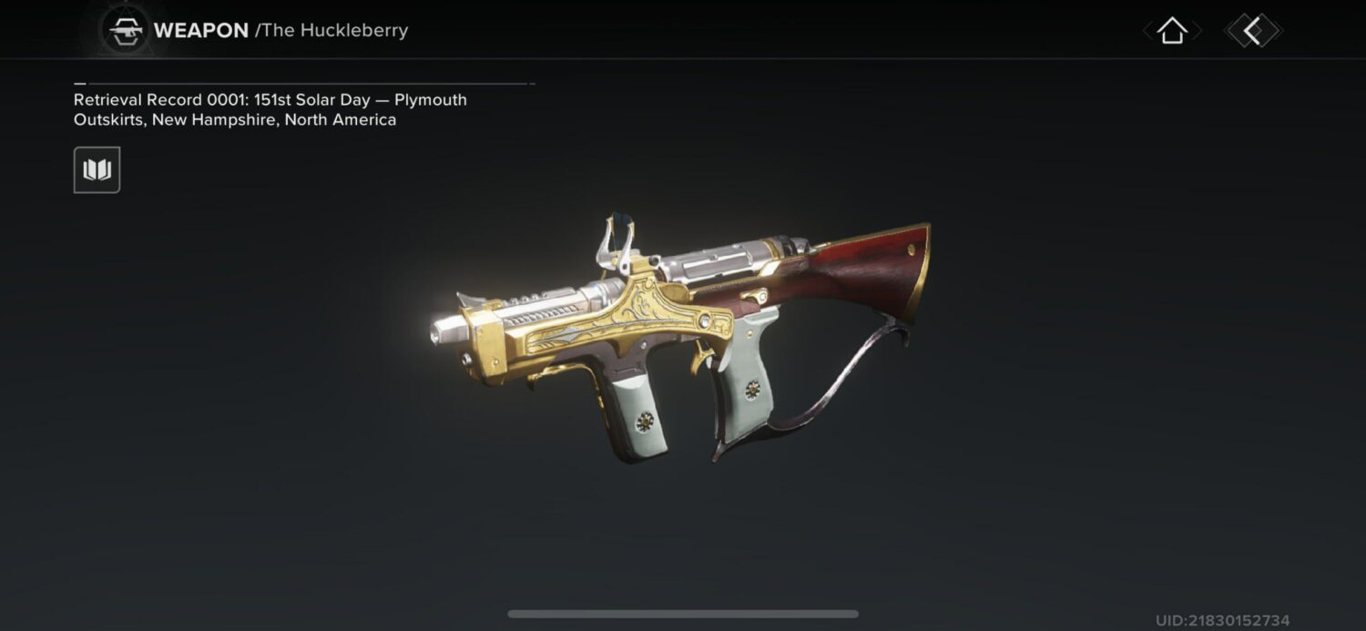 The Huckleberry in Destiny: Rising