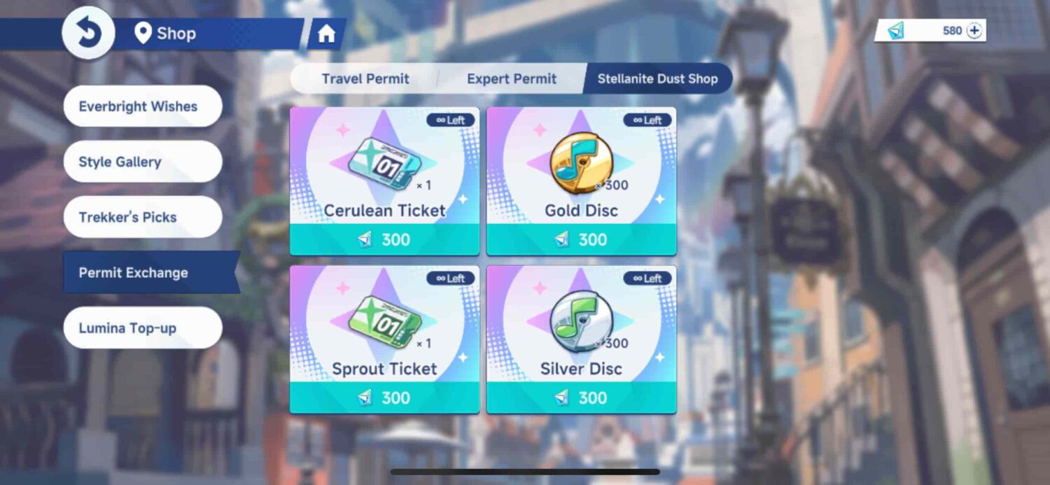 Stellanite Dust Shop in Stella Sora