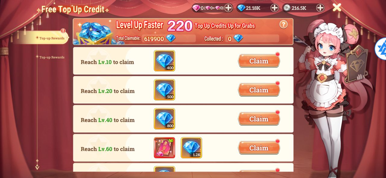 Level Up Rewards in Magicmon World