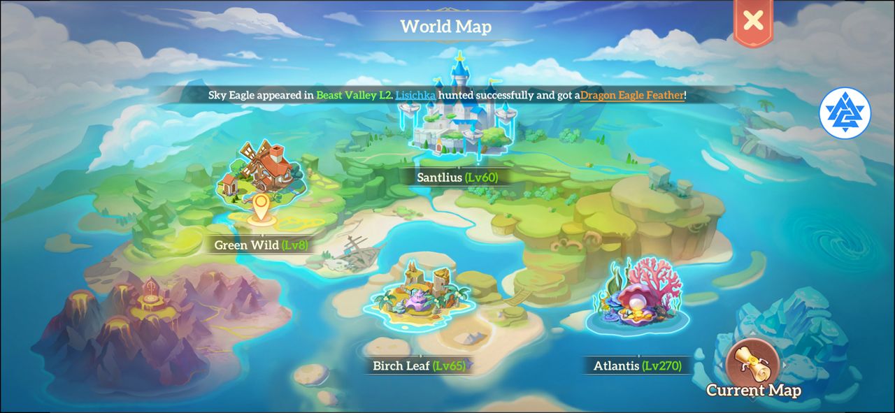 World Map in Magicmon World