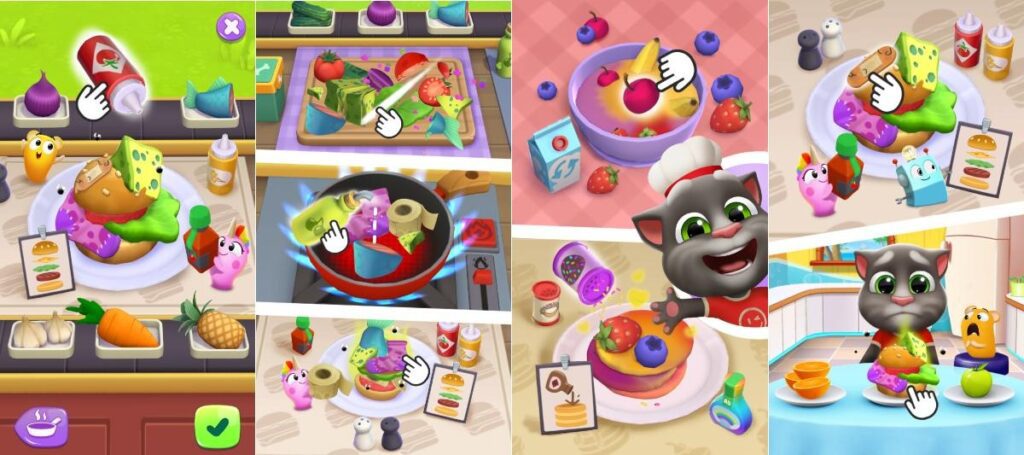 Cooking system in My Talking Tom 2