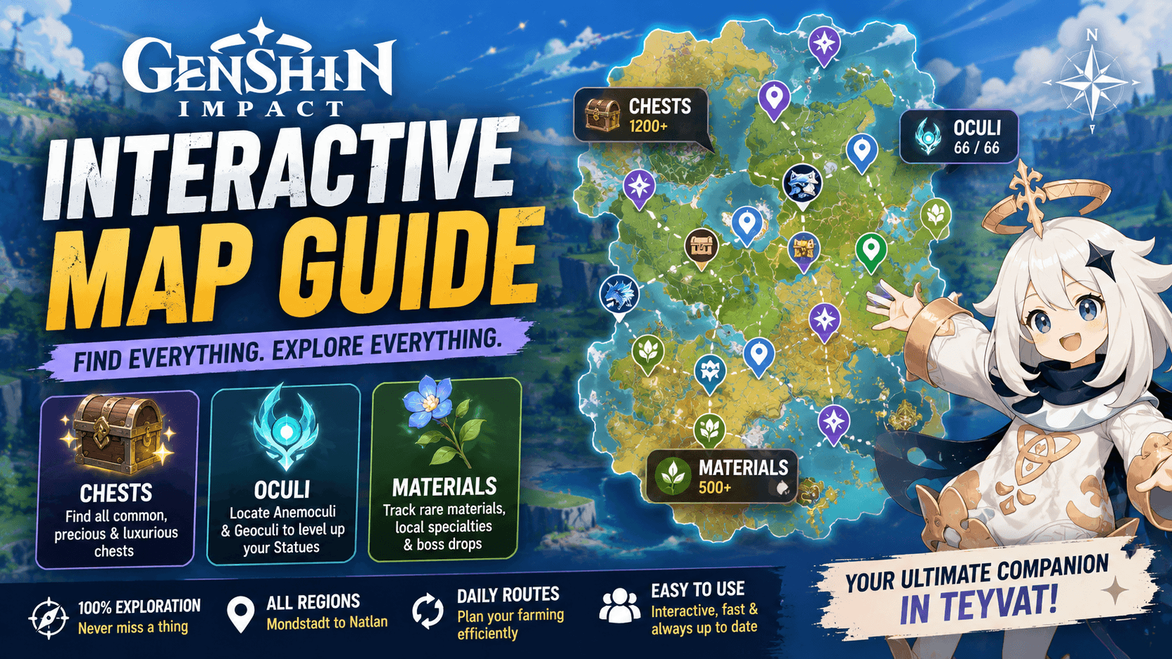 Genshin Interactive Map Guide Find Chests Oculi Materials Genshin Interactive Map 