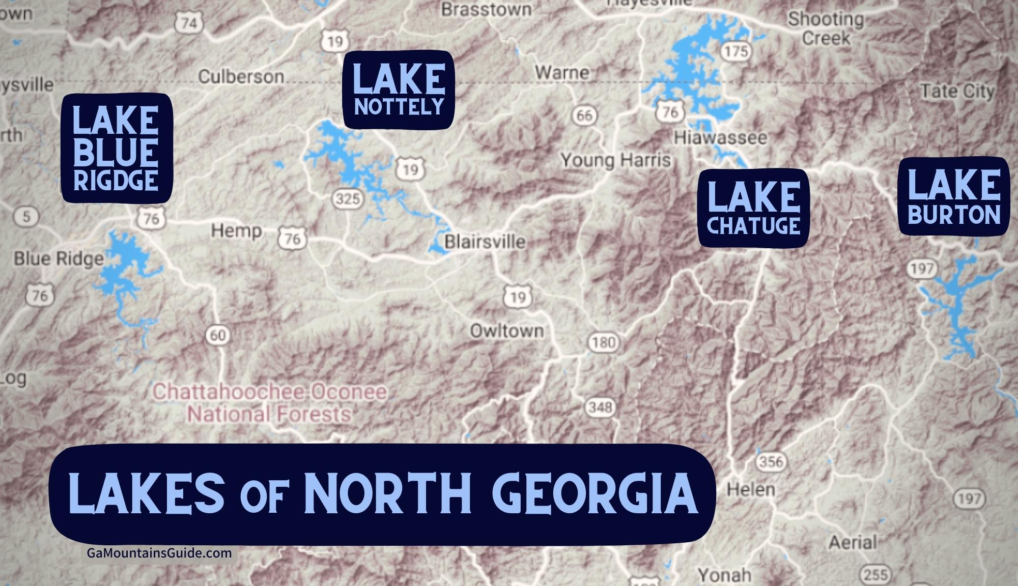 Detailed Map Of North Ga North Georgia List AllTrails North Georgia Lakes Map 