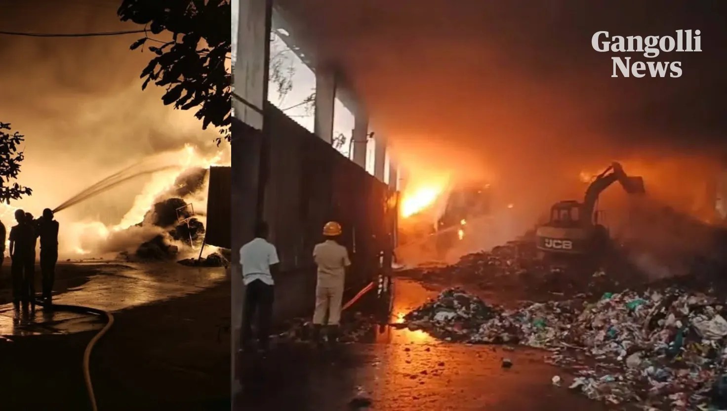Massive Fire Breaks Out at Karwar CMC’s Shirwad Dumping Yard; Toxic Smoke Causes Panic Among&nbsp;Residents