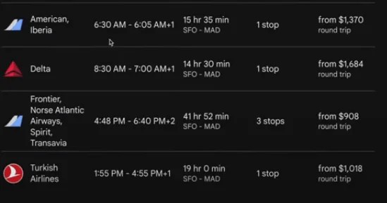 Quires about flight With Gemini advanced Features Quires about flight With Gemini advanced Features