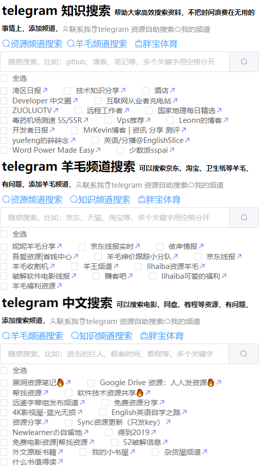 sssoou.com - Telegram 网盘资源索引