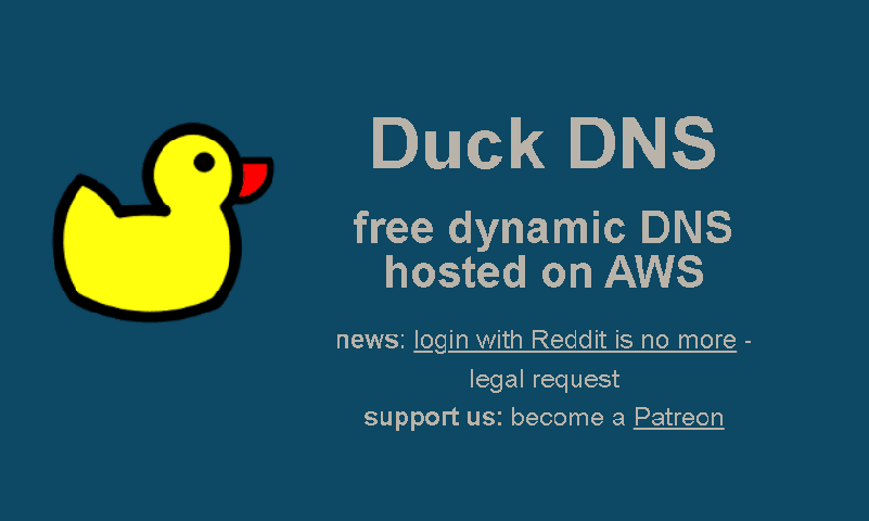 DuckDNS 免费提供动态域名服务 duckdns.org 子域名