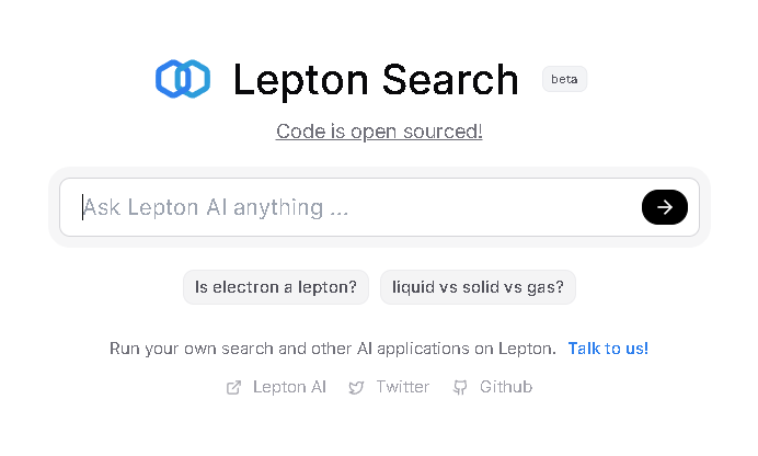 Lepton Search - AI 对话式搜索引擎开源项目
