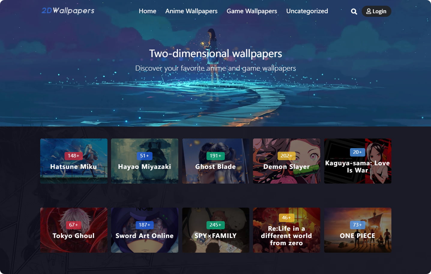 2DWallpapers:免费下载无水印的二次元动漫游戏壁纸网站