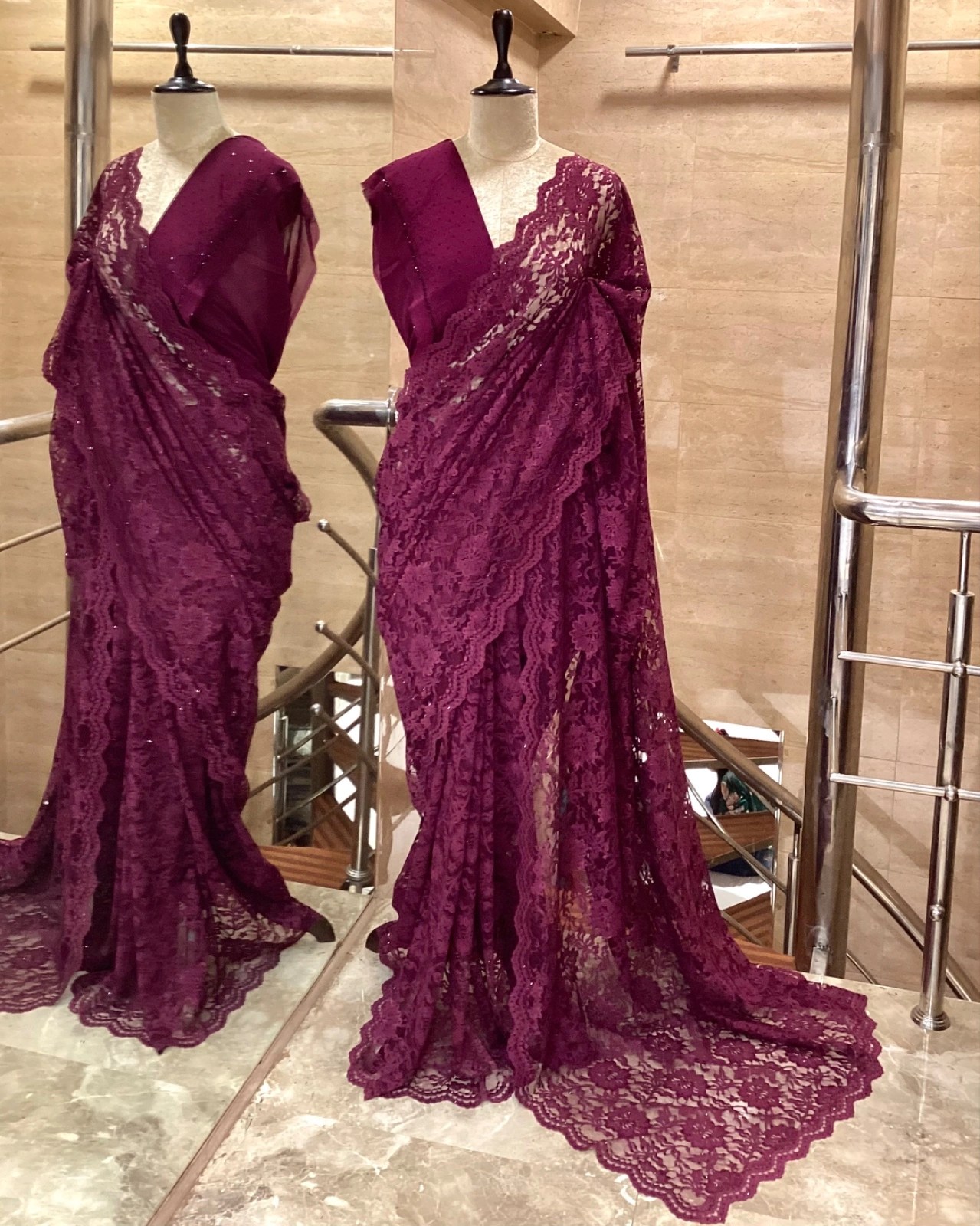 Chantilly Lace Saree