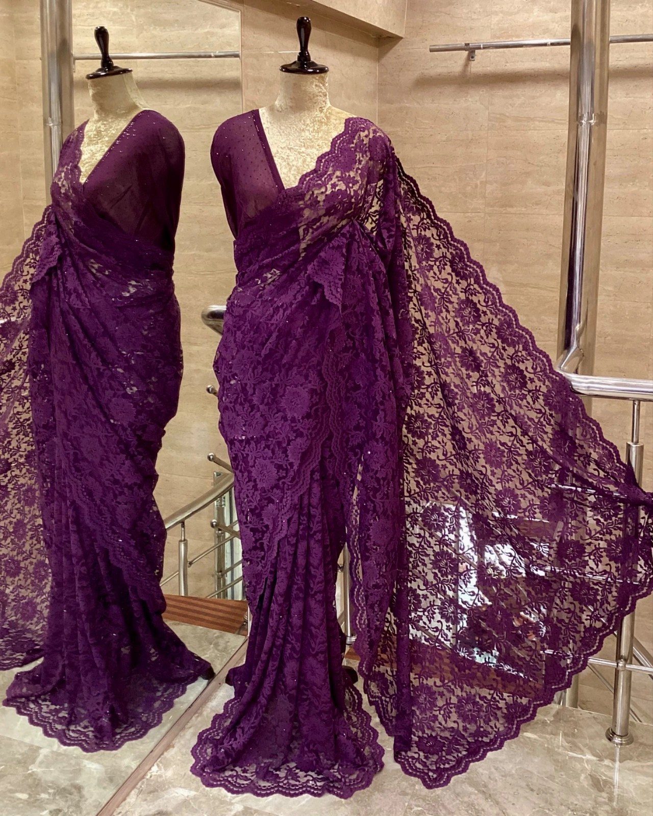 Chantilly Lace Saree