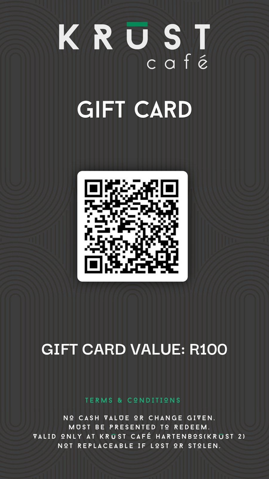 Krust Café Hartenbos – Gift Card