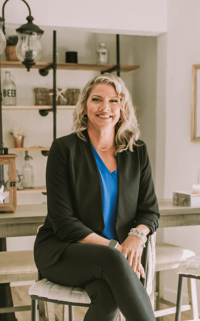 Gap Science instructor Rebeca D'Jimas in business attire