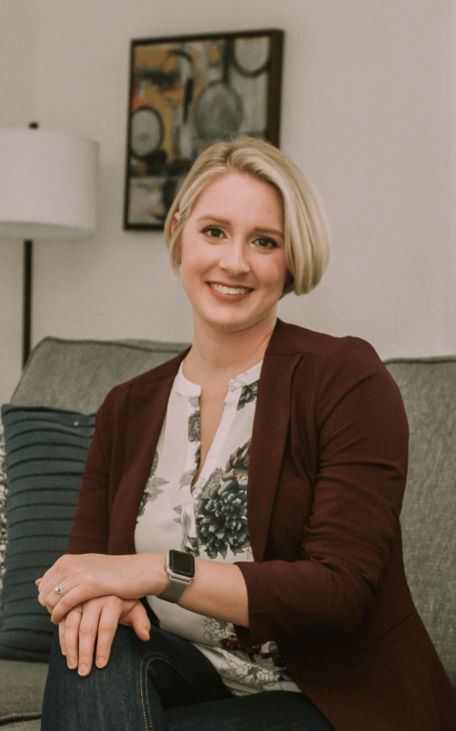 Gap Science instructor Jen Helms in business attire