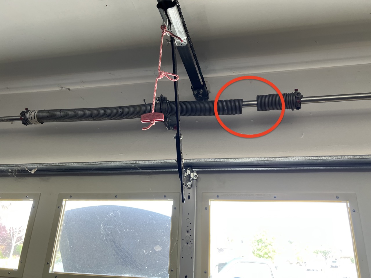 Garage door spring replacement