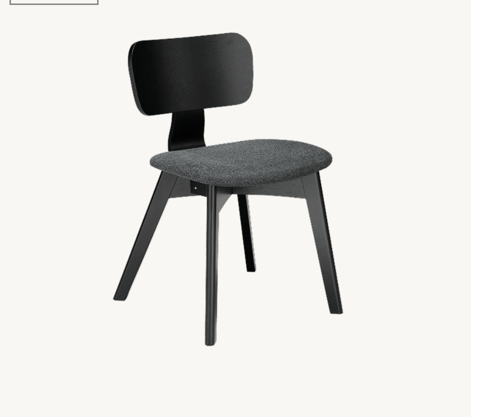 Kaya – Sedia con struttura in legno di gomma e seduta imbottita
