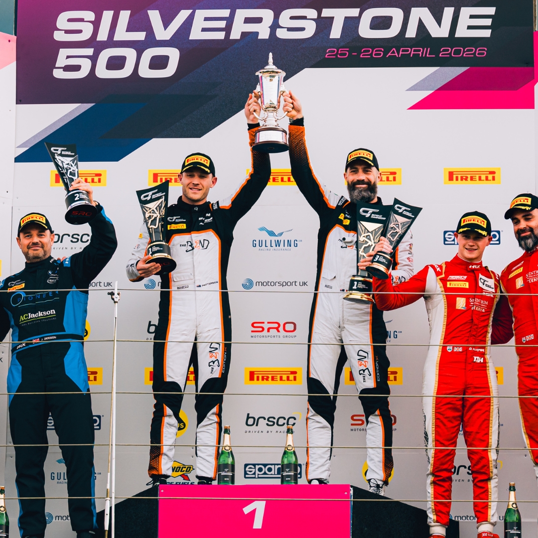 Garnet Patterson and Yasser Shahin winning British GT