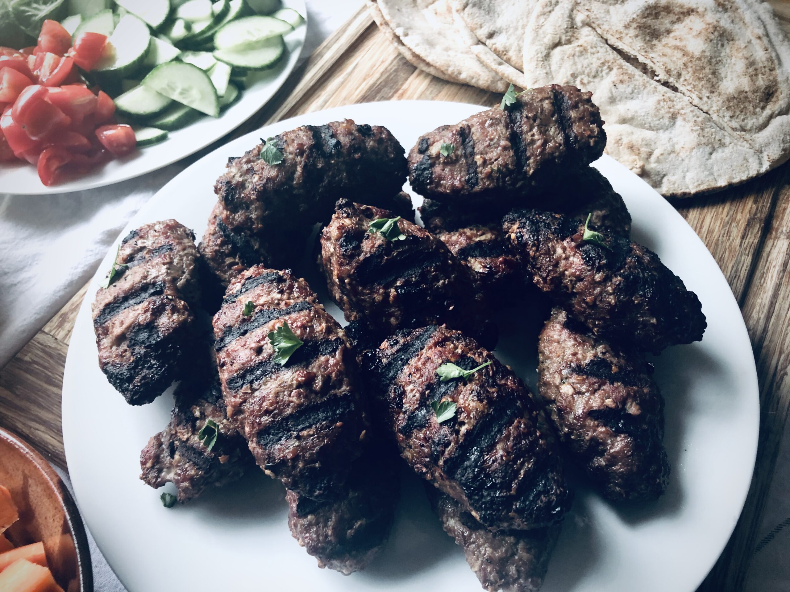 Beef Kofta with Tzatziki Garnish at Home