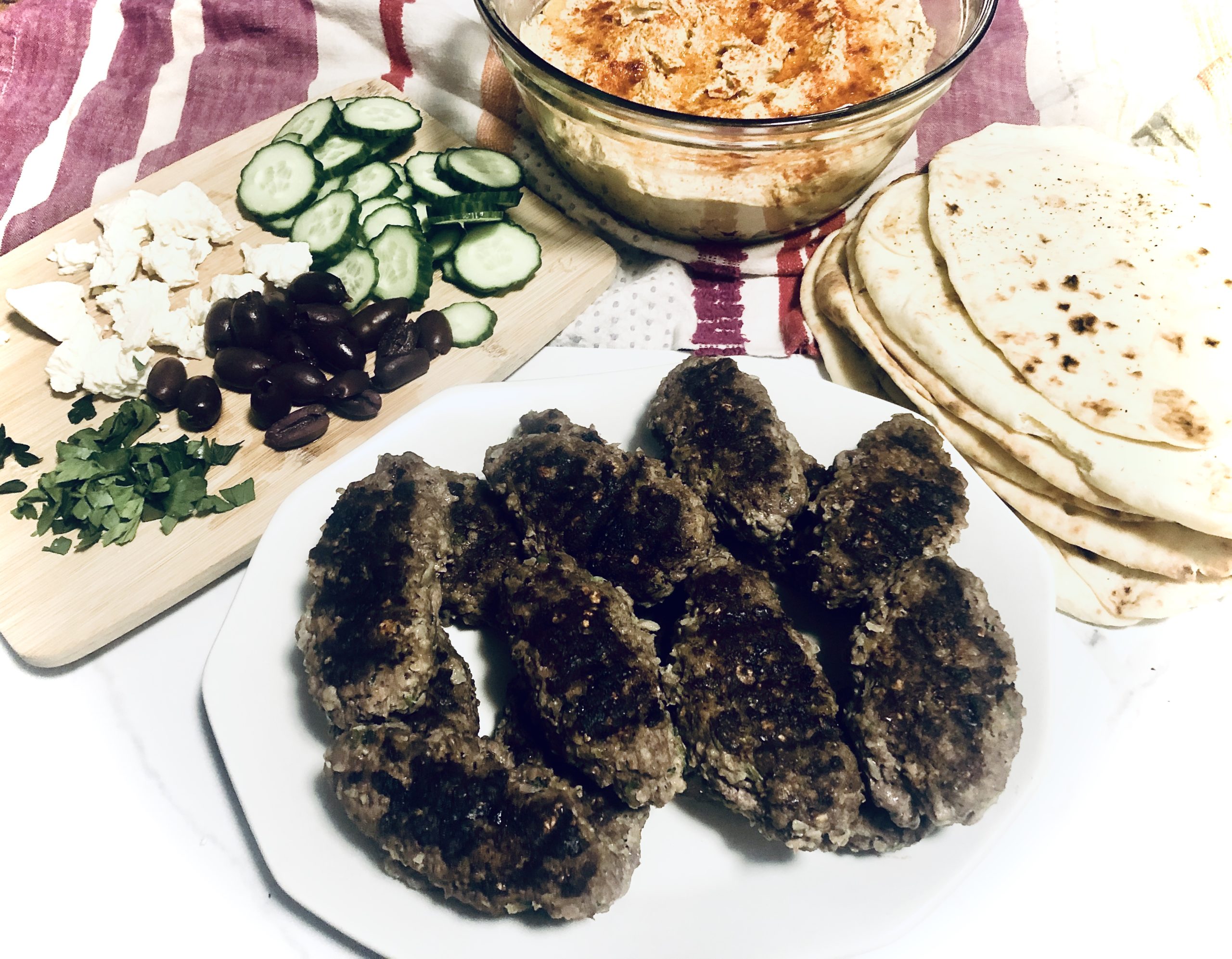 Beef Kofta with Tzatziki Garnish at Home