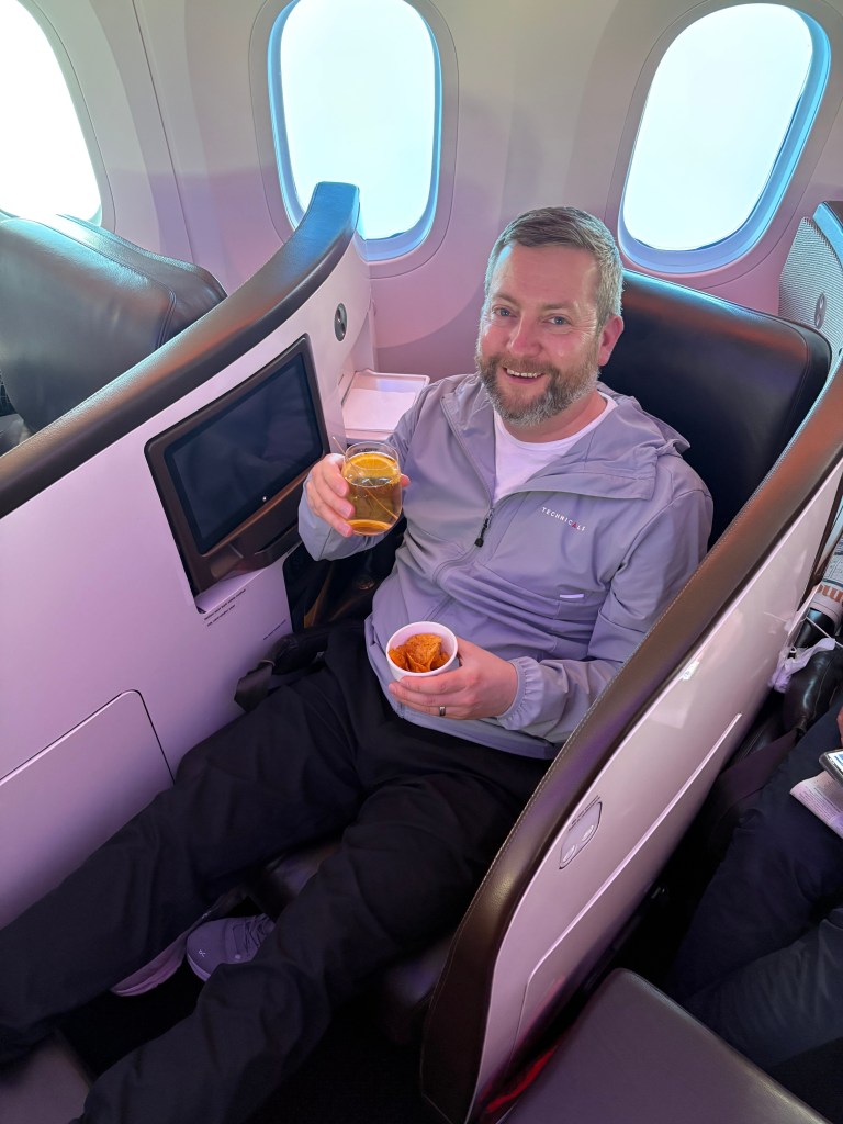 Richard in Virgin Atlantic Upper Class