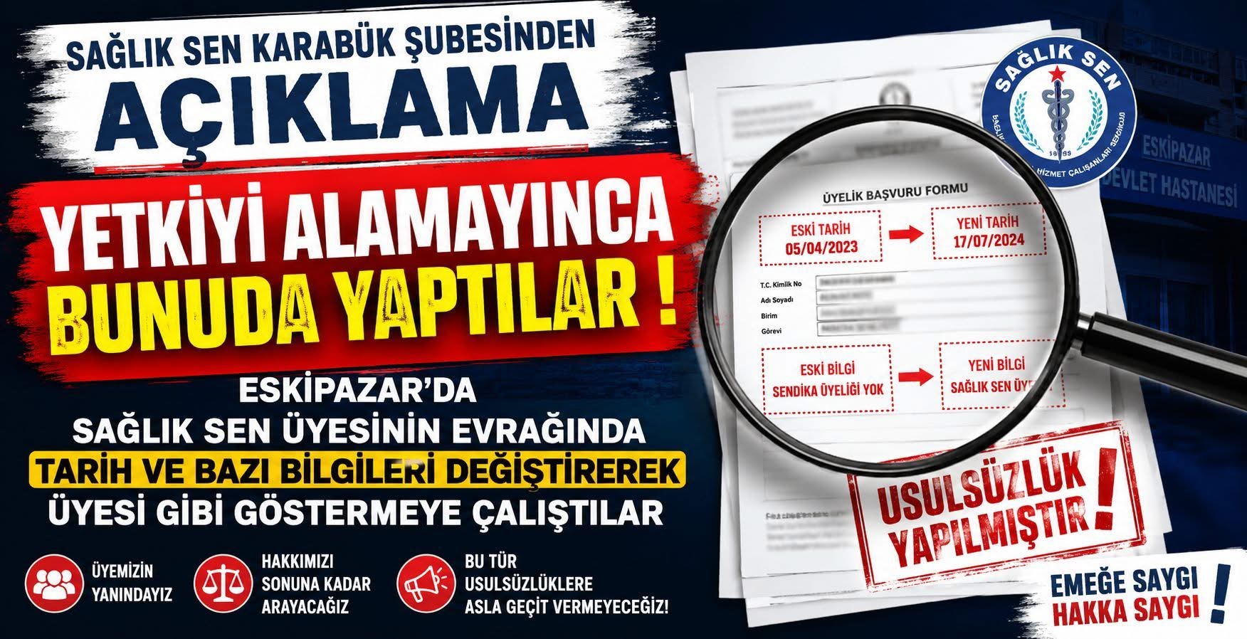 Sezgin Aydoğmuş “Yetkiyi Alamayınca Bunuda Yaptırdılar”